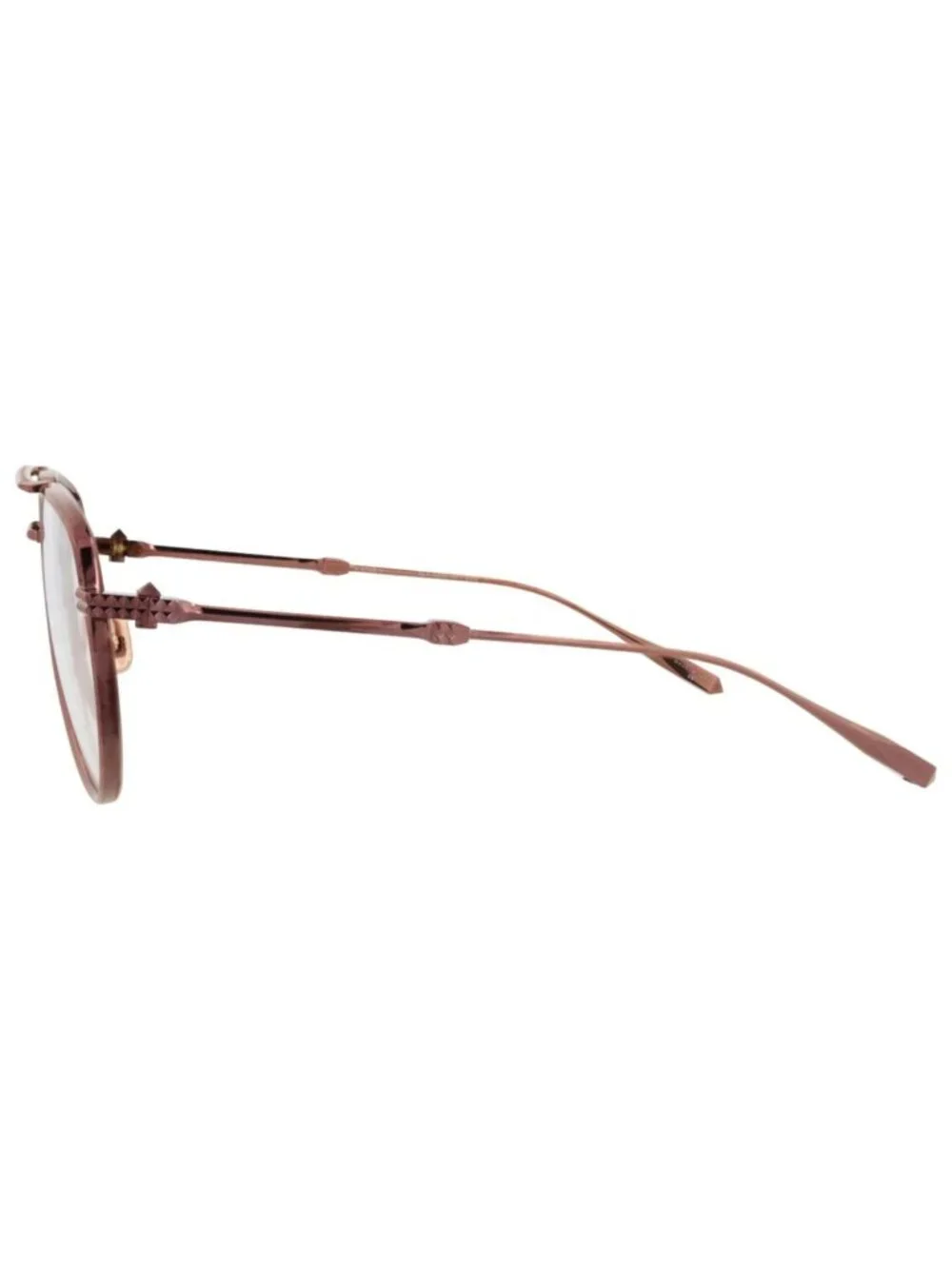 New Valentino Women's Eyeglasses Aviator Metal Frame Unisex Brown Brown
